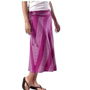 Women's M Patagonia Kamala Convertible Dress/Skirt Purple & White Chevron